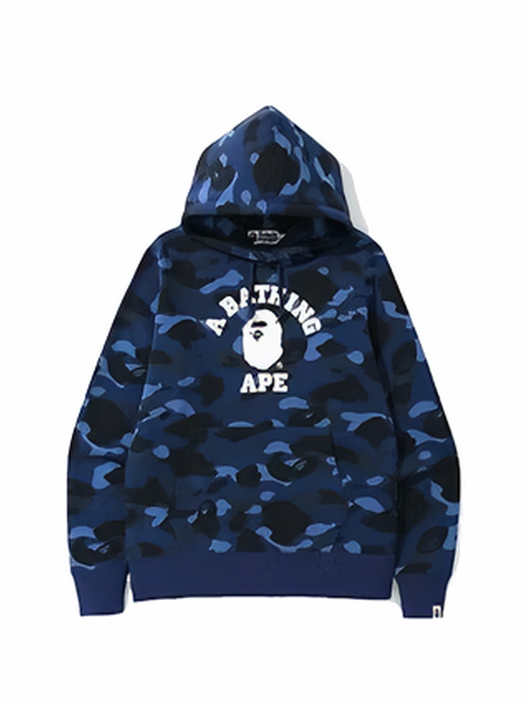 BAPE Camo College Pullover Hoodie Navy