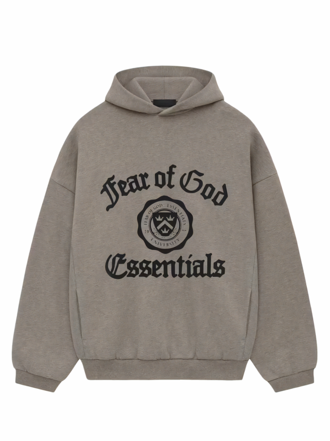 Essentials University Crest Hoodie Taupe