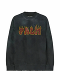 Palm Angels Logo Flames Vint Crew Black/Red