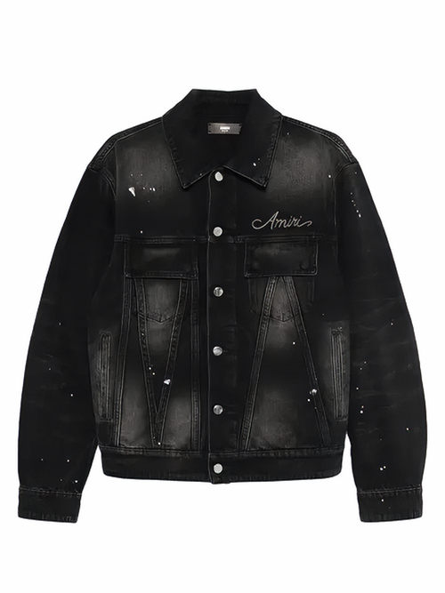 Amiri Denim Trucker Black