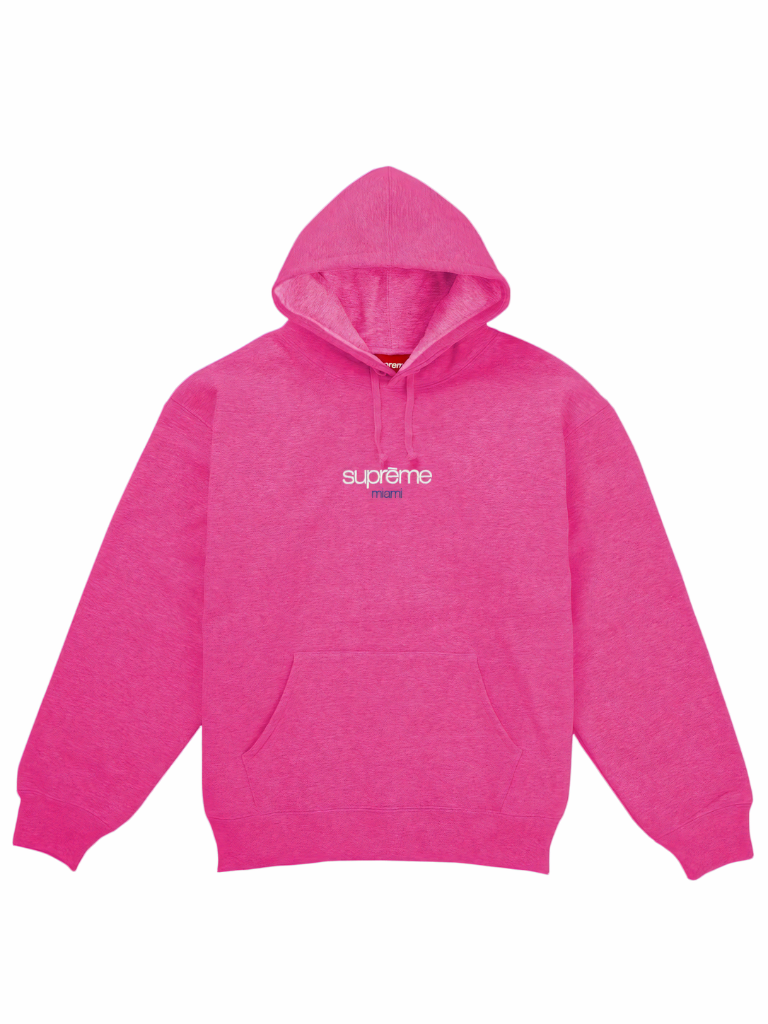 Supreme Classic Logo Miami Shop Hoodie Swetshirt Pink