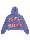 Valley Forever Sea Cluster Zip Up Hoodie Blue