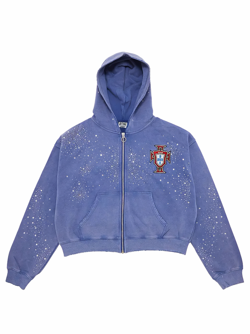 Valley Forever Sea Cluster Zip Up Hoodie Blue