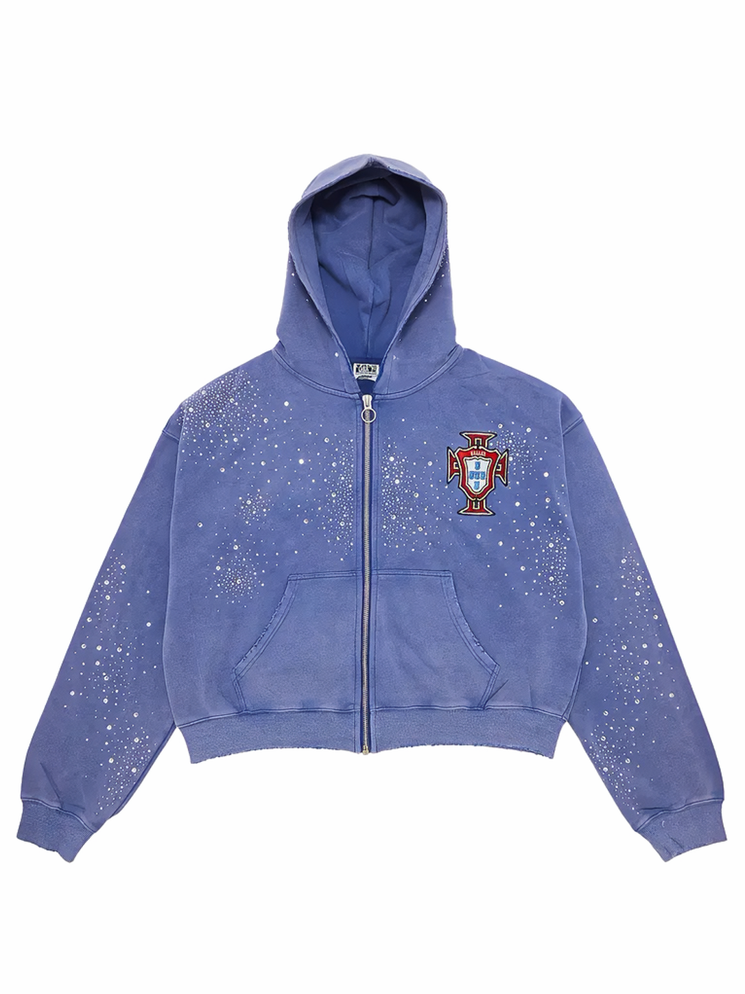 Valley Forever Sea Cluster Zip Up Hoodie Blue