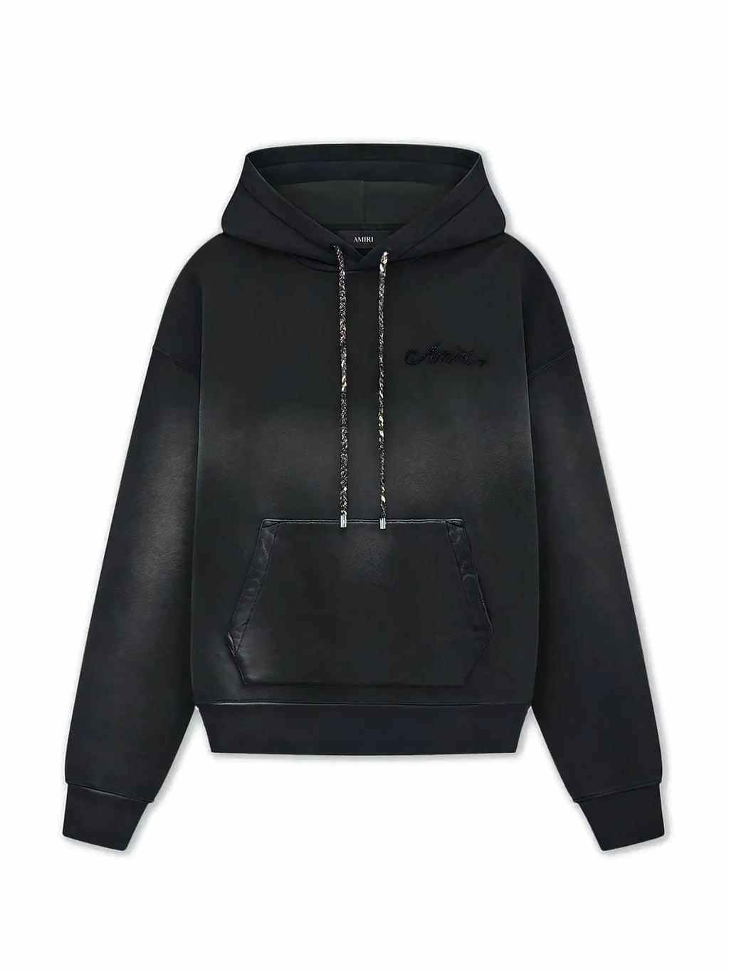 Amiri Bleach Bandana Hoodie Black