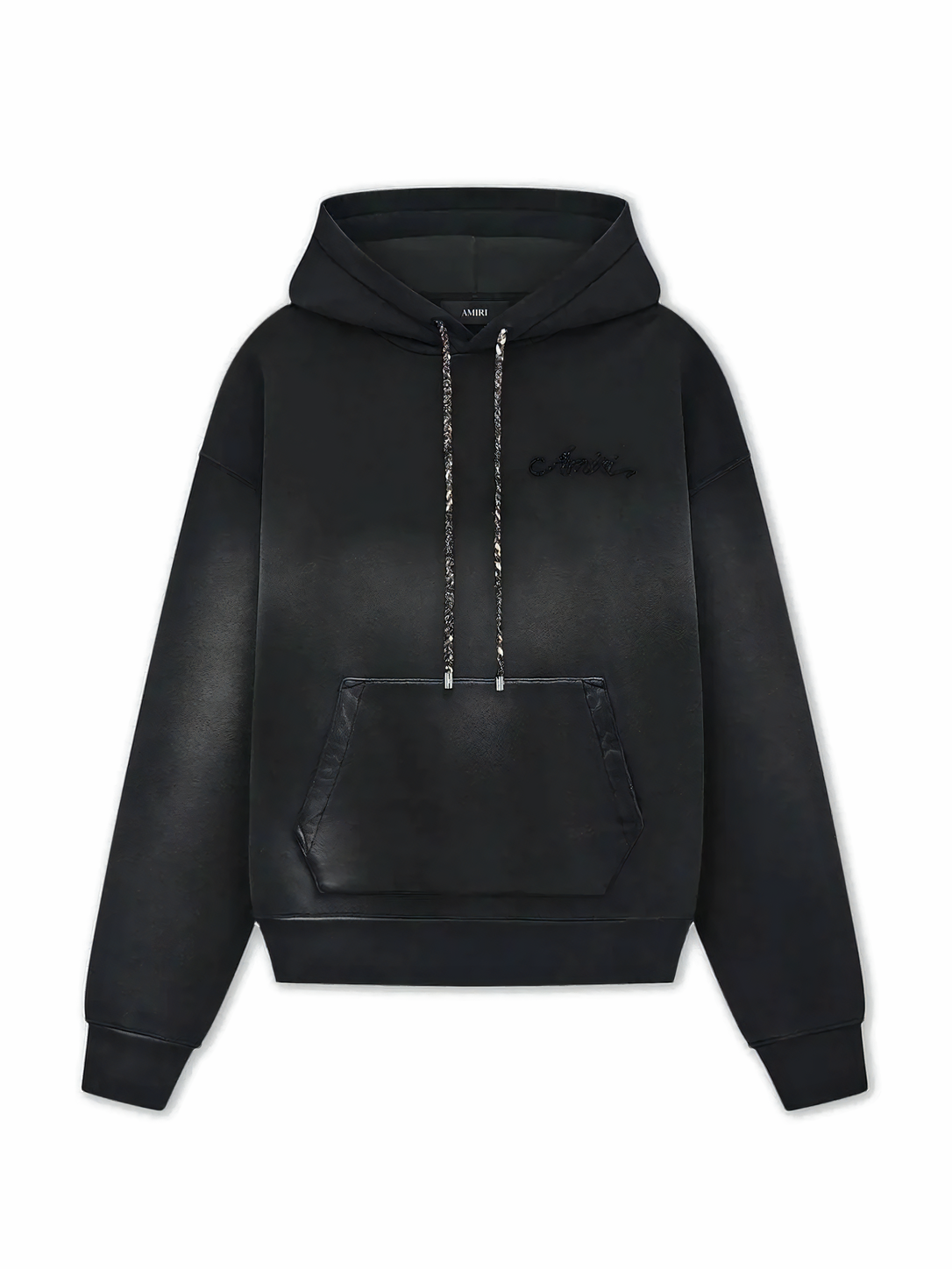 Amiri Bleach Bandana Hoodie Black