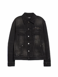 Amiri Bandana Jacquard Denim Jacket Black/Gray