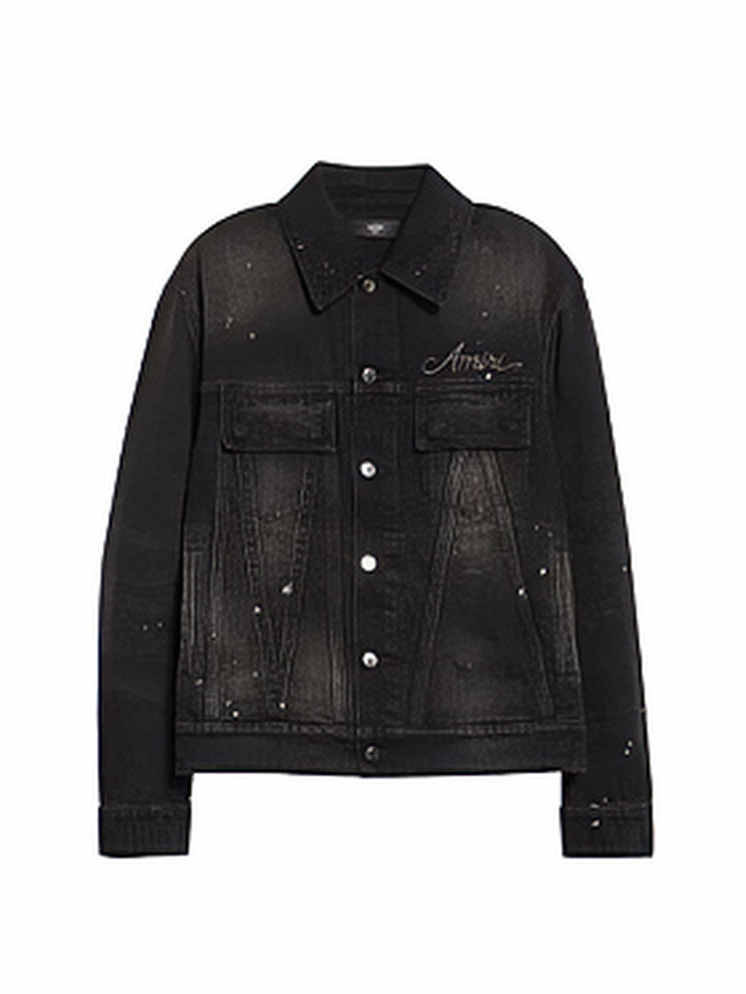Amiri Bandana Jacquard Denim Jacket Black/Gray