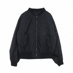Prada Chamarra Bomber Con Placa Del Logo 2010 Black USED