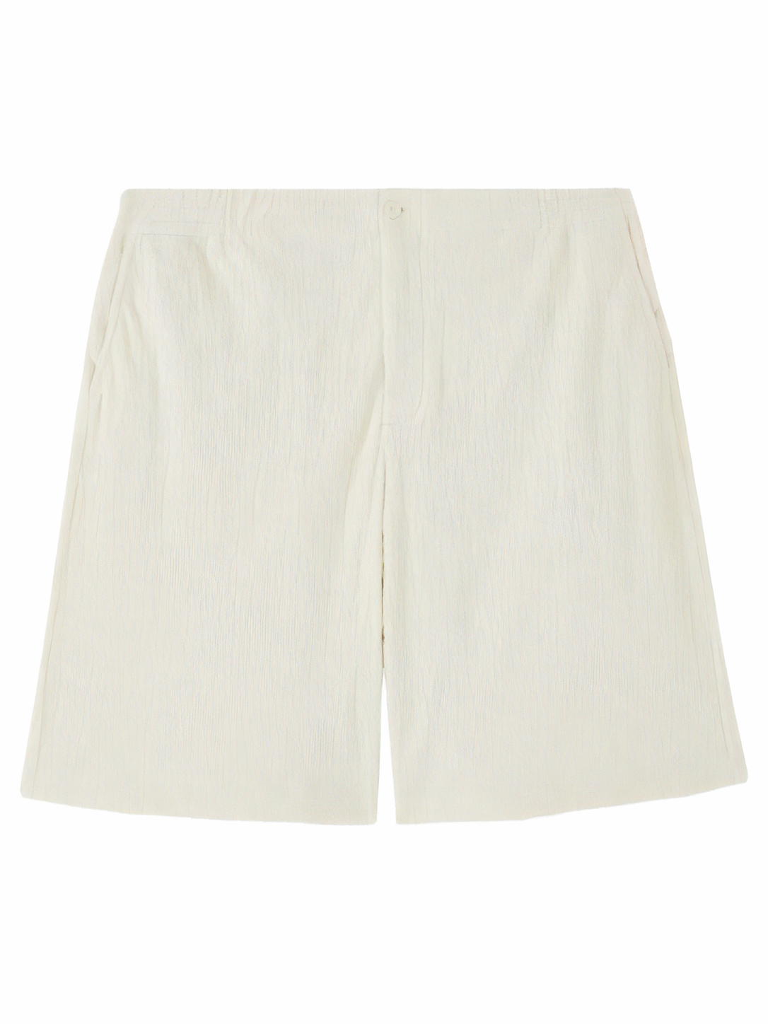 Off-White Terry Cotton Bowling Shorts Cream