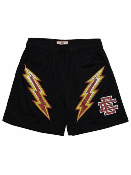 Eric Emanuel EE Basic/Core Lightning Bolt Short Black/Yellow/Red
