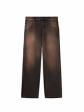 Off-White Over Dyed Straight Jeans Brown
