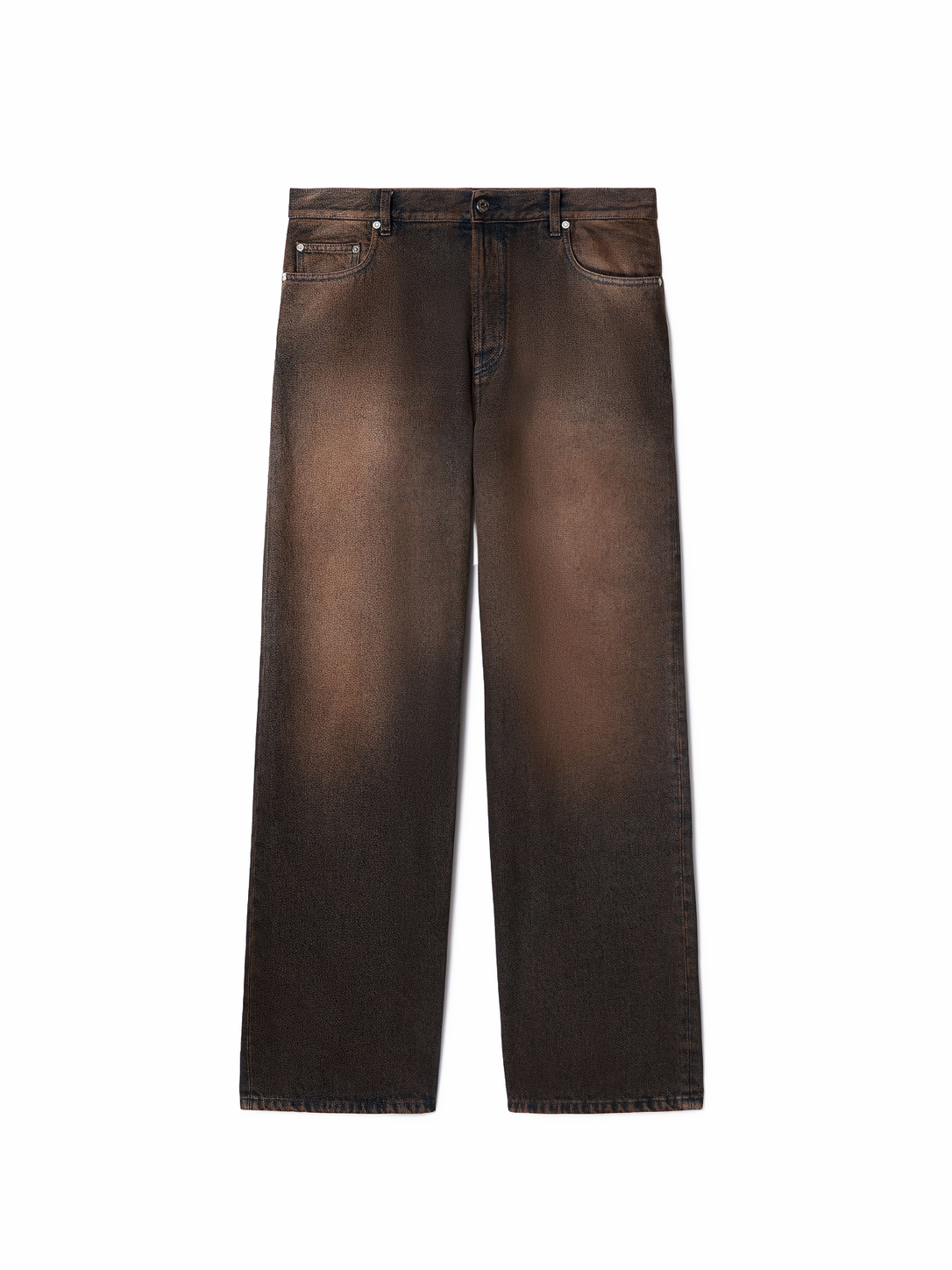 Off-White Over Dyed Straight Jeans Brown