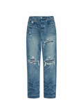 Amiri Suede Straight MX1 Jean Antique Indigo