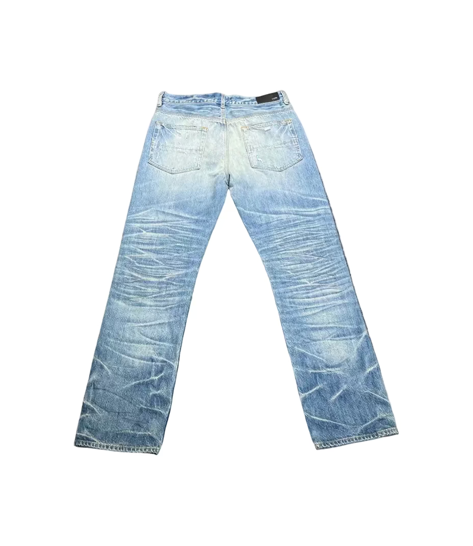 Amiri Suede Straight MX1 Jean Antique Indigo
