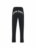 Palm Angels Curved Logo Loose Pants Black