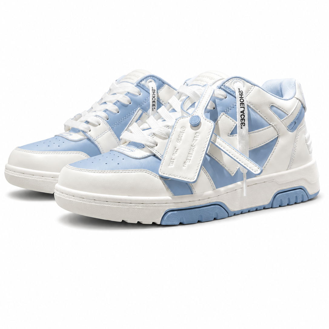 Off-White Out Of Office OOO Low Tops White/Light Blue