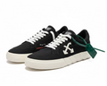 Off-White Low Vulcanized Canvas Sneakers in Black White