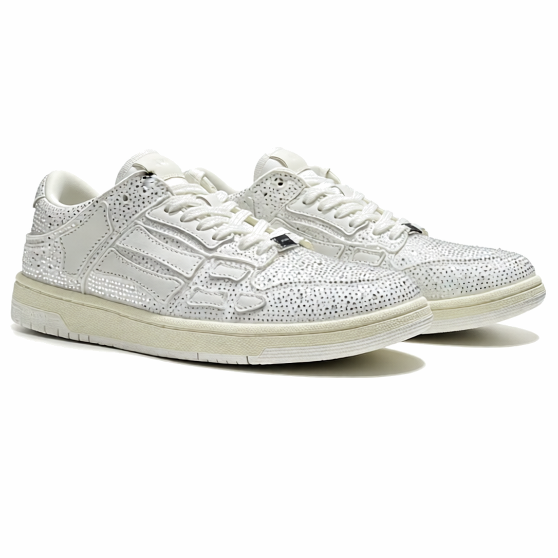 Amiri Skel Top Low Crystal White