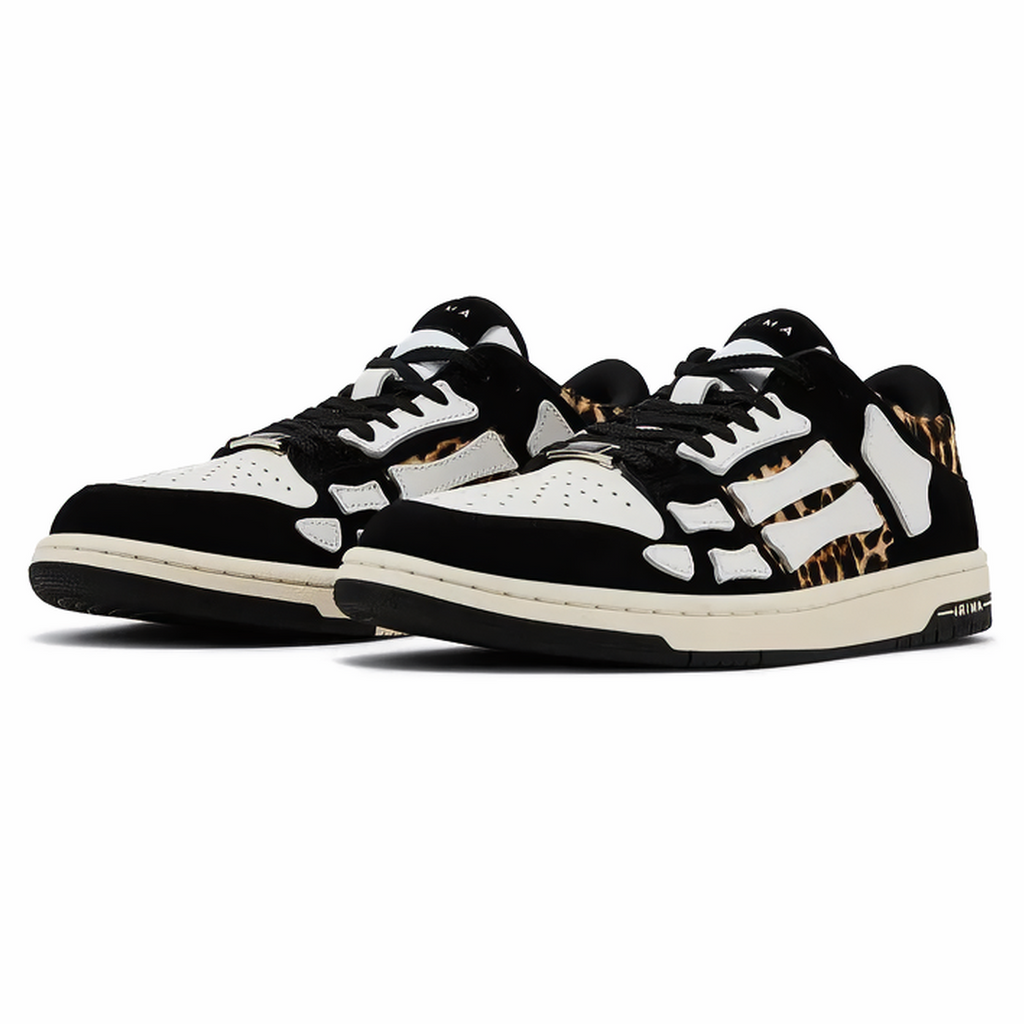 Amiri Skel Top Low Leopard Black