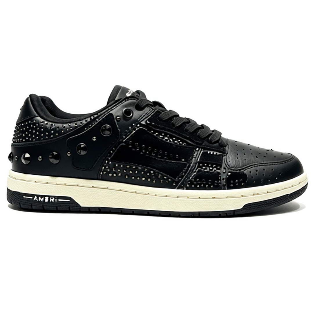 Amiri Skel Top Low Studded Black
