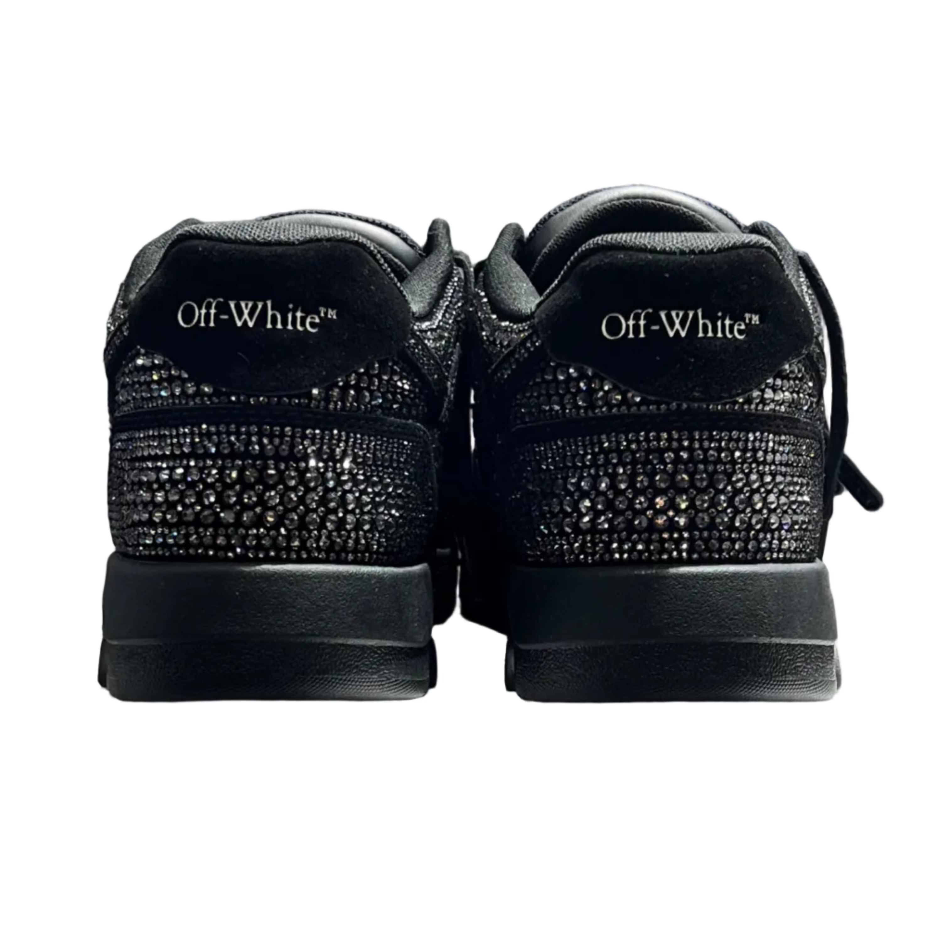 Off-White Out Of Office Low Tops Strass Crystal Embellished Black