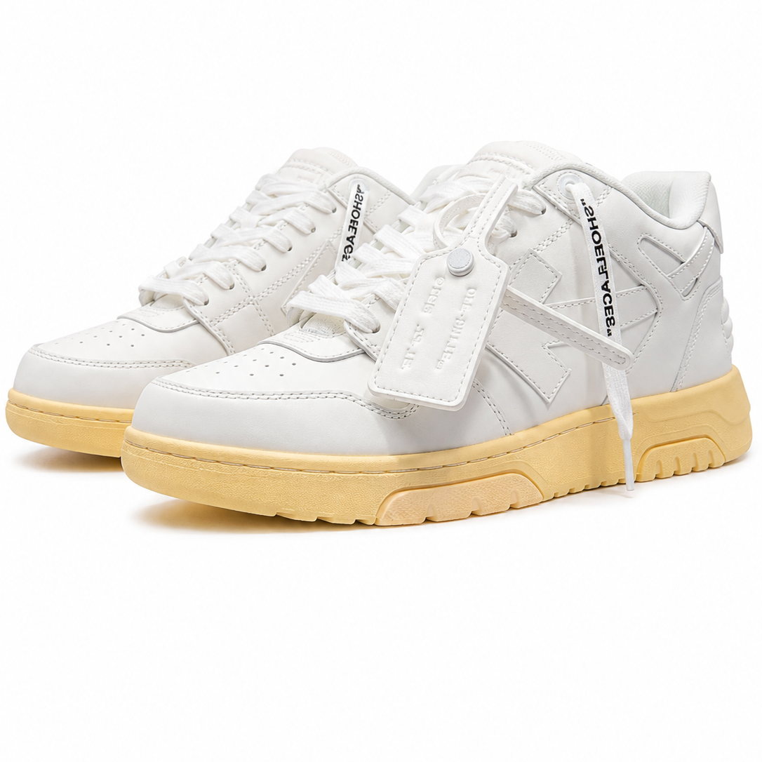 Off-White Out Of Office OOO Low Tops White/Yellow