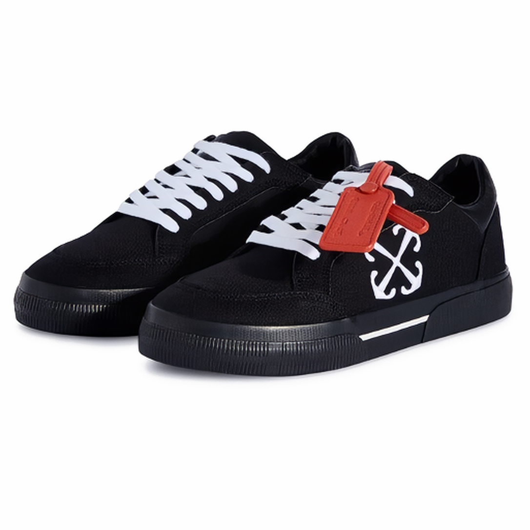 Off-White Vulcanized Leather Sneakers Black
