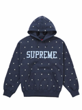 Supreme Stars Studded Hooded Sweatshirt Navy