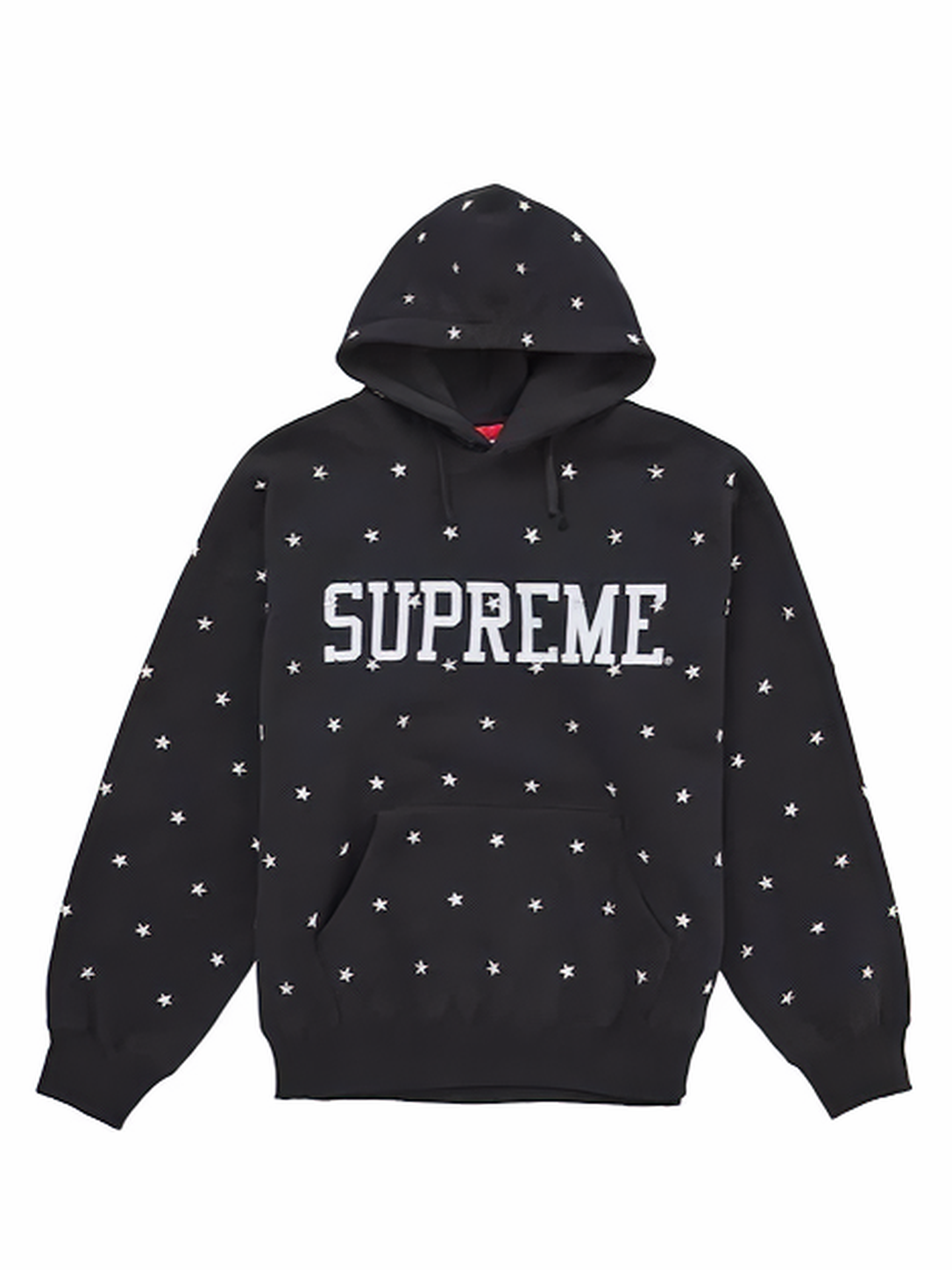 Supreme Stars Studded Hooded Sweatshirt Black