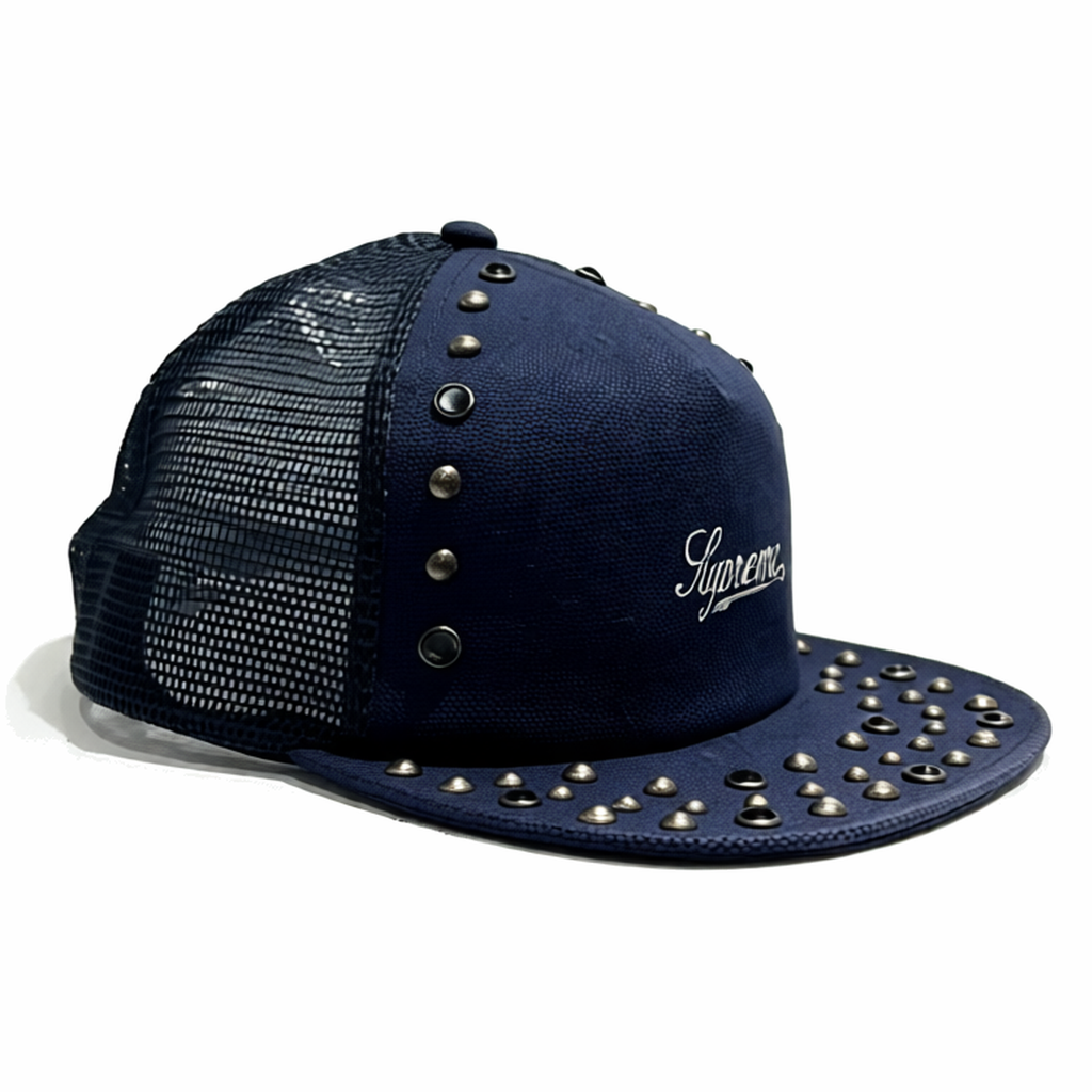 Supreme Gorro Studded Mesh Back 5-Panel Navy