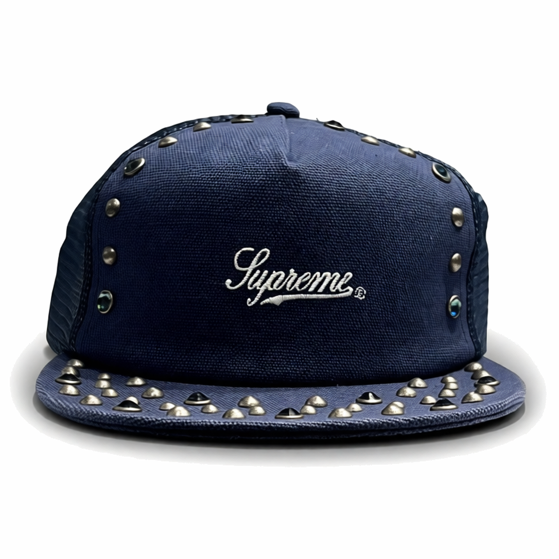 Supreme Gorro Studded Mesh Back 5-Panel Navy