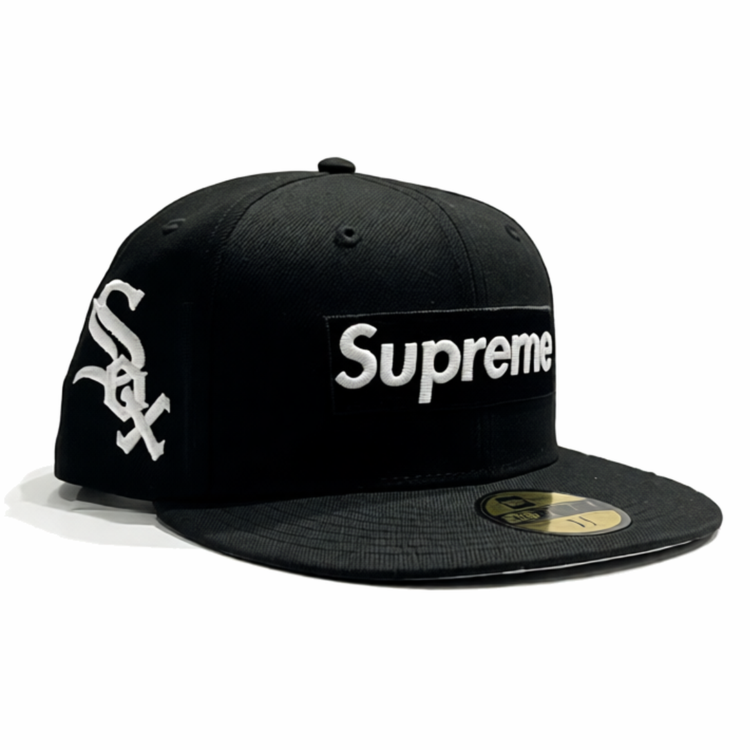 Supreme Gorro MLB Teams Box New Era White Sox Black