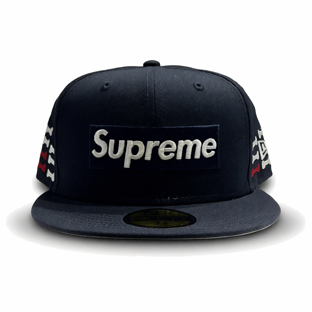 Supreme Gorro Bones Box Logo New Era Navy