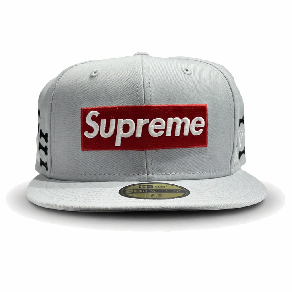 Supreme Gorro Bones Box Logo New Era Grey