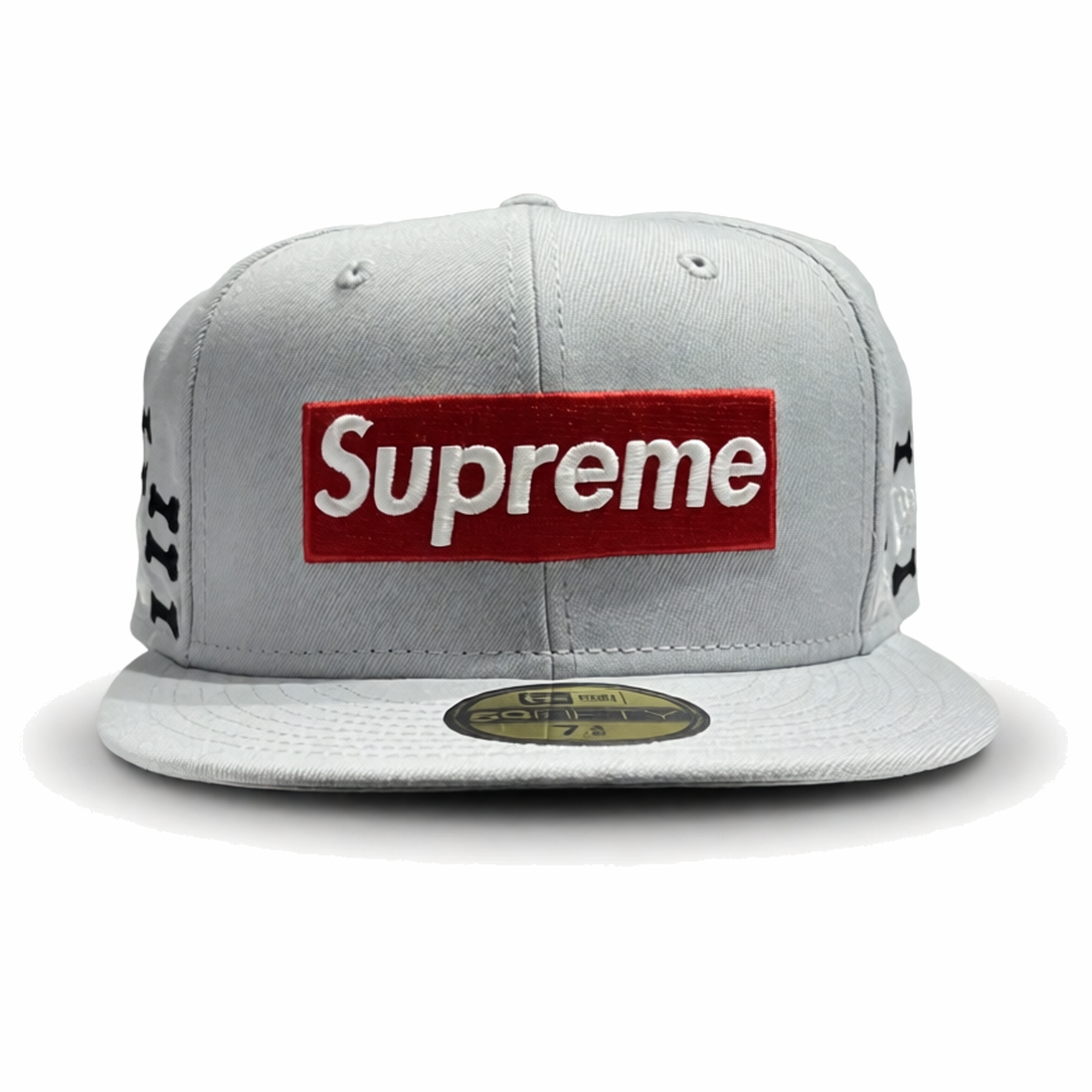 Supreme Gorro Bones Box Logo New Era Grey