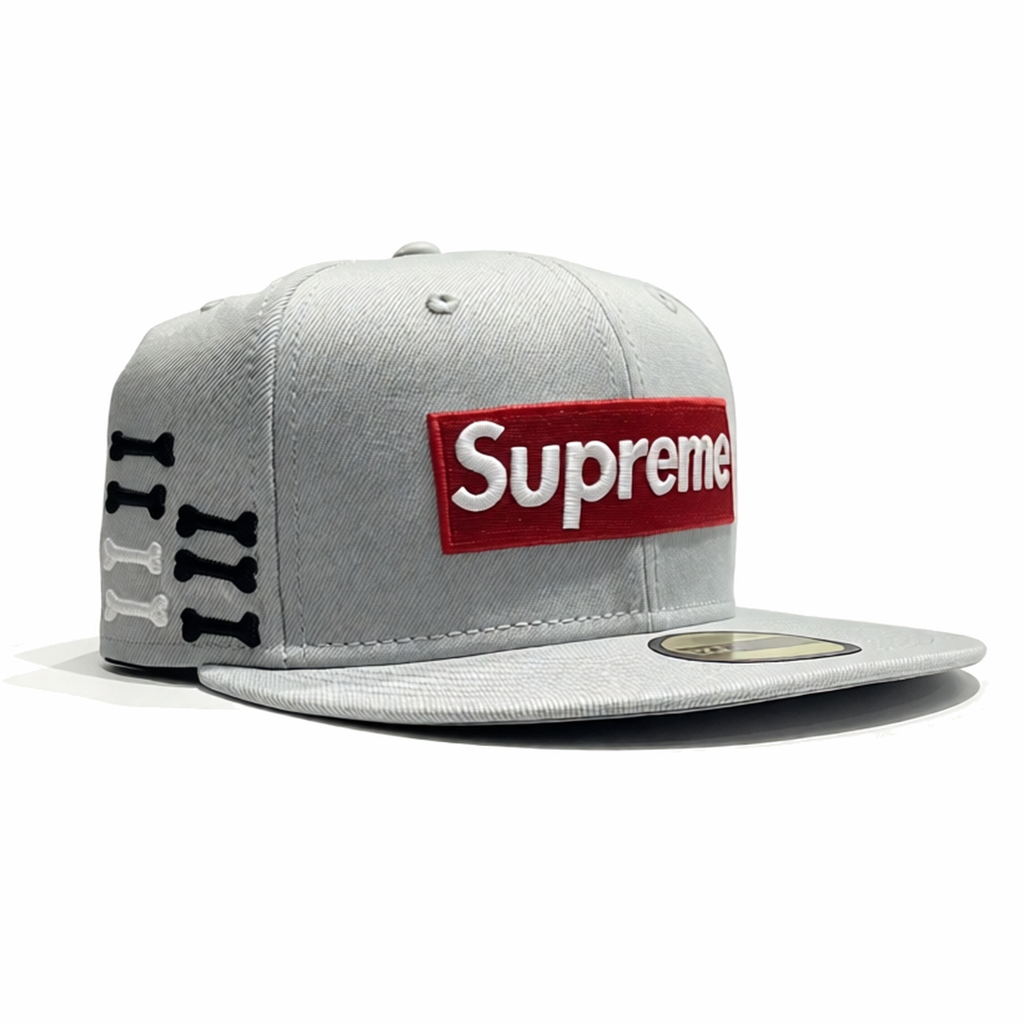 Supreme Gorro Bones Box Logo New Era Grey