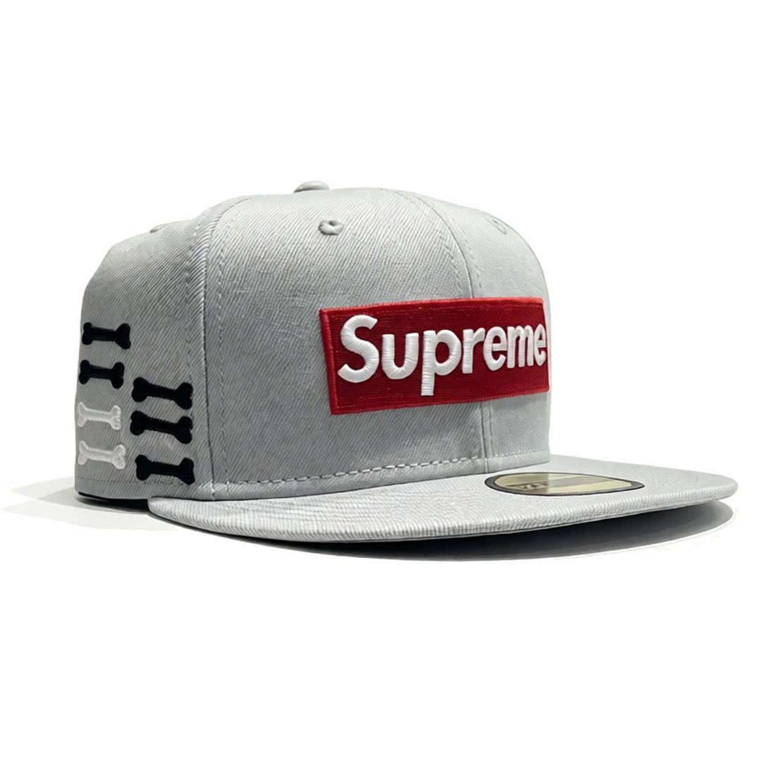 Supreme Gorro Bones Box Logo New Era Grey