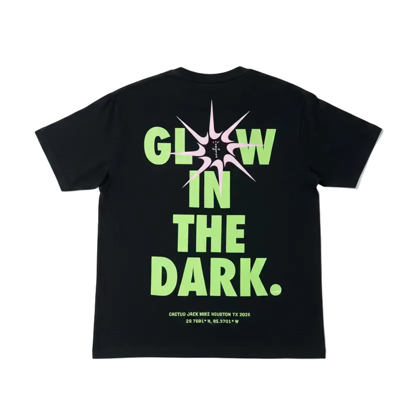 Travis Scott Cactus Jack x Nike T-Rexx Glow In The Dark Tee Black