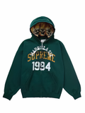 Supreme MM6 Maison Margiela Zip Up Hooded Sweatshirt Dark Green