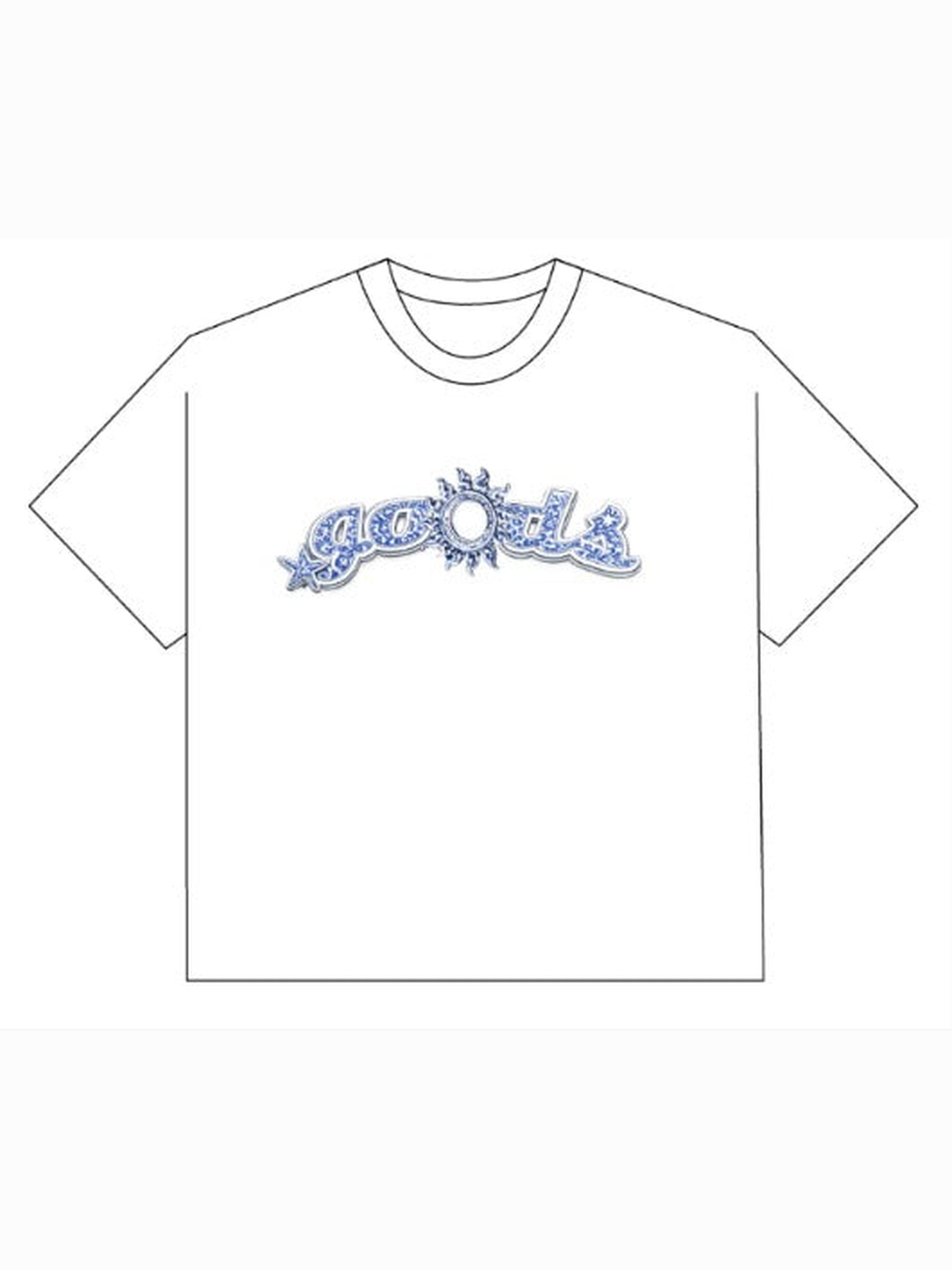 Goods Tee Blue Son White