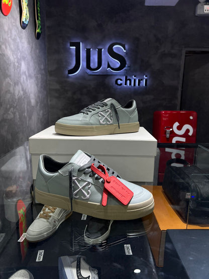 Off- White Vulcanized  Leather Sneaker