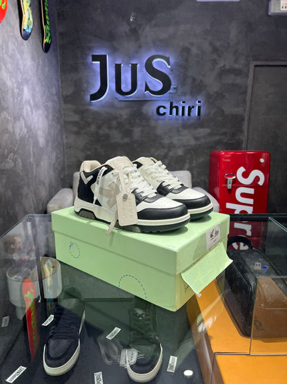OFF-WHITE Out Of Office OOO Low Tops Black Beige