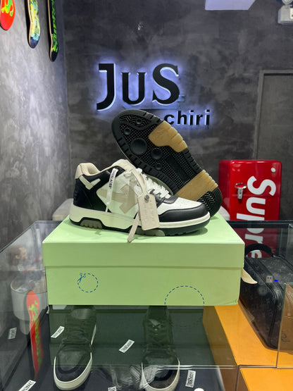 OFF-WHITE Out Of Office OOO Low Tops Black Beige