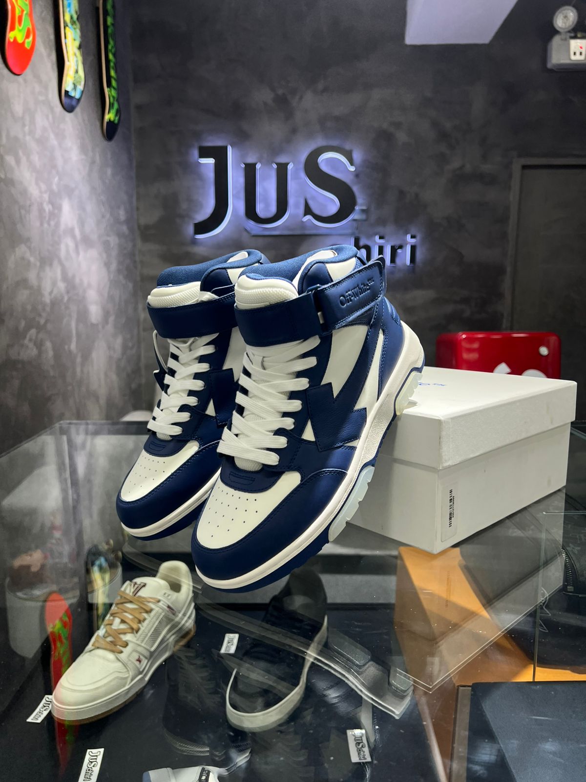 Off-White Out of Office Mid  'Blue White Clear Sole