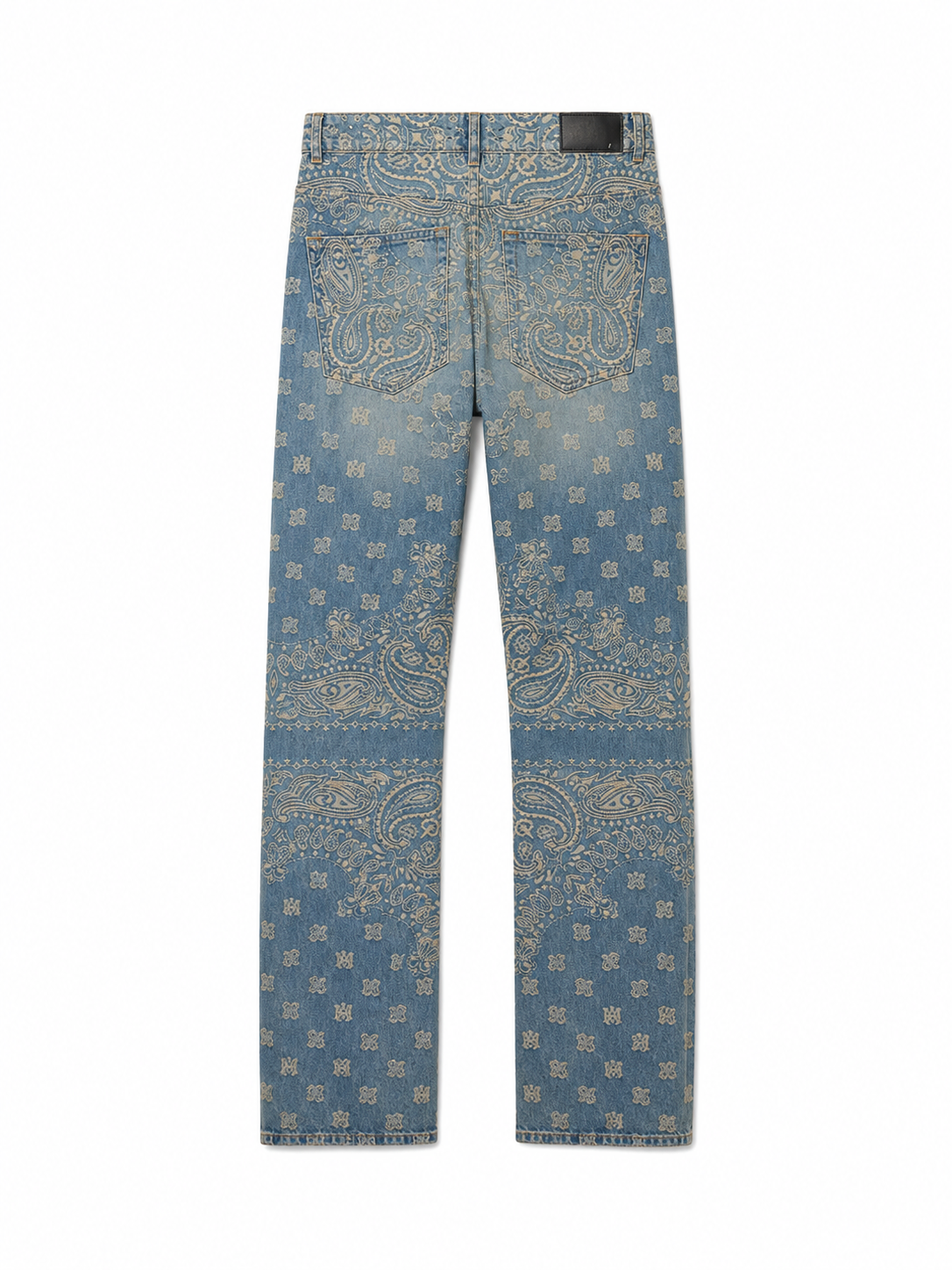 Amiri Bandana Jacquard Straight Jean Indigo
