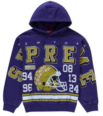 Supreme Champions Studded Hooded Sweatshirt Purple