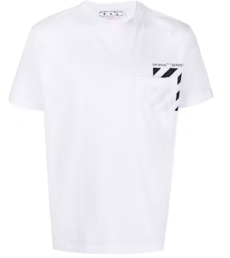 OFF-WHITE Diag-Stripe Pocket Tee White/Black
