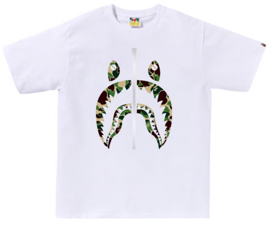 BAPE ABC Camo Shark Tee (SS25) White/Green