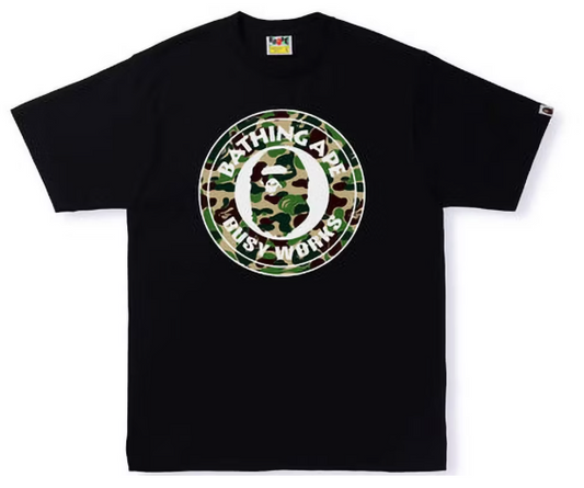 BAPE ABC Camo Single Color Busy Works Tee Black Green